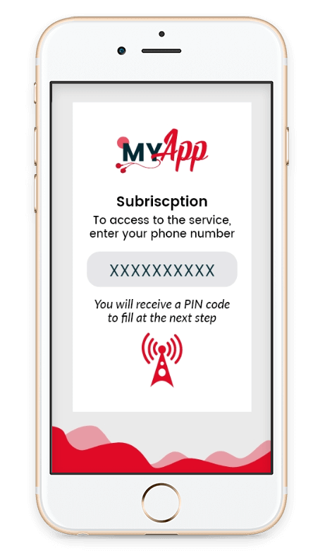 Picture of generic subscription interface in phone to show DV Adtech solution